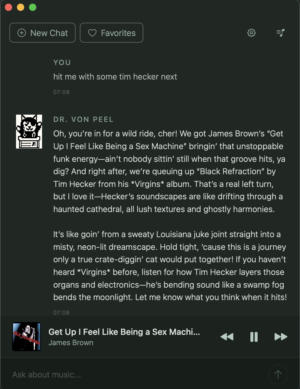 Dr Von Peel interface